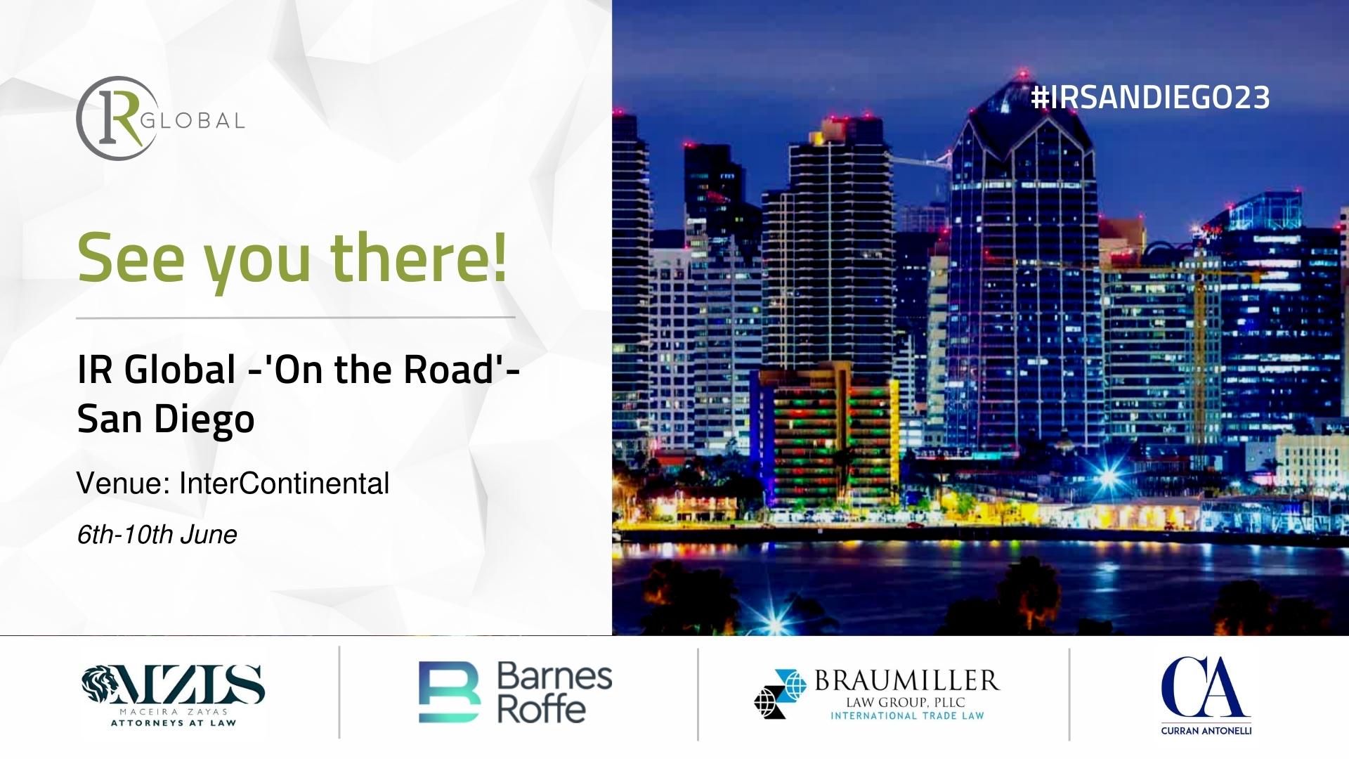 IR Global event in San Diego 6th-10th June 2023